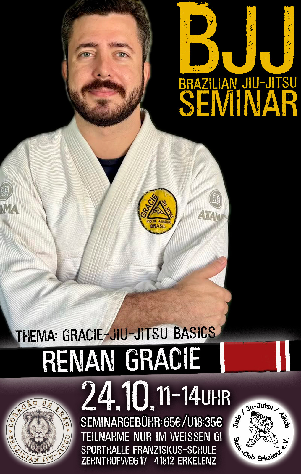 Brazilian Jiu-Jitsu Seminar mit Renan Gracie in Erkelenz