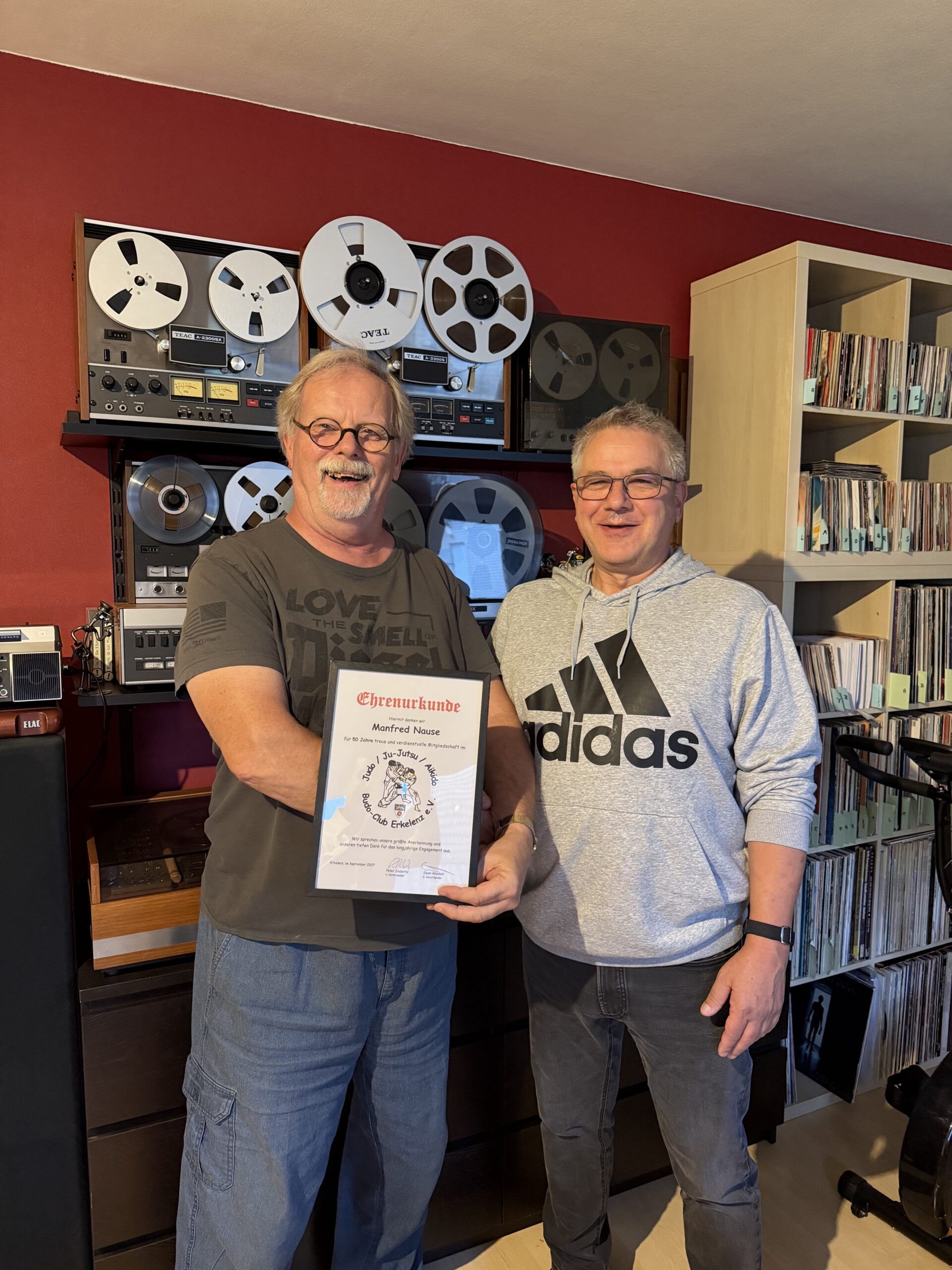 50 Jahre Mitglied im Budo-Club Erkelenz: Besuch bei Manfred Nause